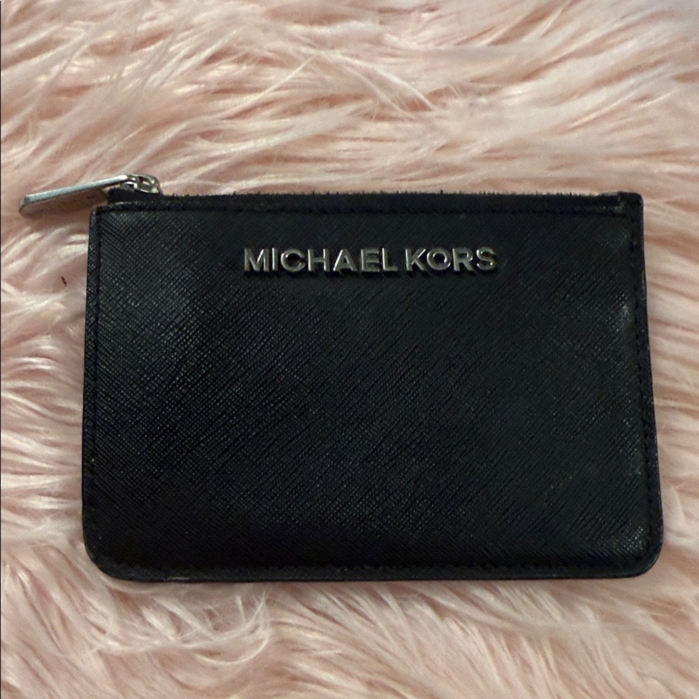 Michael Kors Black Zip Card Case